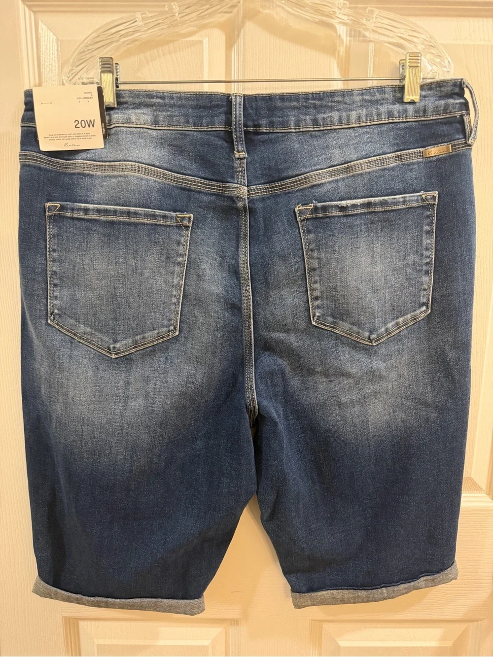 KanCan Dark Blue Button-Fly Denim Bermuda Shorts - Picture 8 of 9